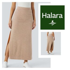HALARA Ribbed High Waisted Split Hem A Line Maxi
Casual Skirt